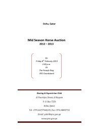 To download The Auction Book Click here - Qatar Racing and ...