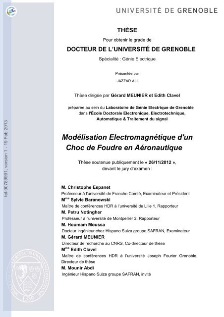 Modelisation Electromagnetique D Un Choc De Foudre En