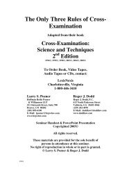 The Only Three Rules of Cross- Examination - the Utah State Bar