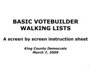 basic votebuilder walking lists - Washington State Democratic ...