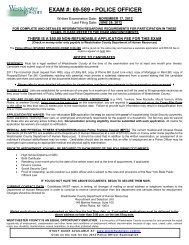 Application For Examination Employment Westchester Community