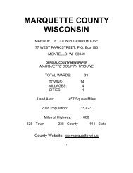 MARQUETTE COUNTY WISCONSIN - wccawebsite.com