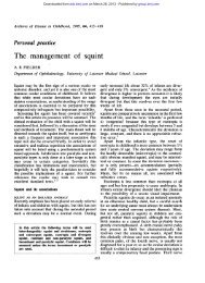 The management of squint - Archives of Disease in Childhood