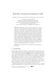 Real-Time, Non-intrusive Evaluation of VoIP - Genetic-Programming ...