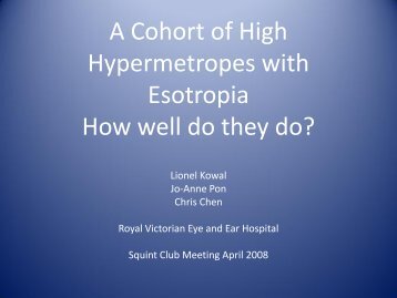 High Hypermetropes and Progressive Hypermetropes in Esotropia ...