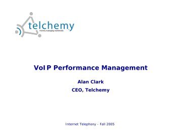 VoIP Performance Management - Telchemy