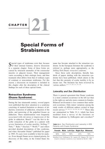 Chapter 21: Special Forms of Strabismus