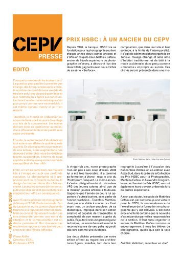 CEPV Presse N° 40 Avril – Mai – Juin 2009