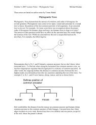 human chimp mouse fish rat Defines position of common ancestor