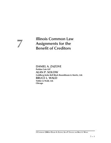 Illinois Common Law Assignments for the Benefit of Creditors