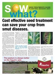 Cost effective seed treatment can save your crop - Bayer CropScience