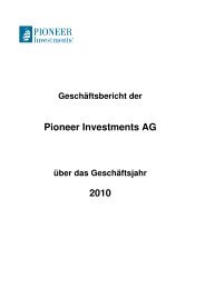 Pioneer Investments AG 2010