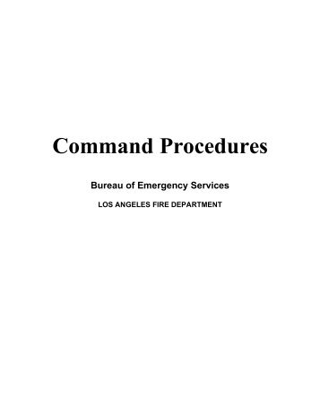 Command Procedures - LAFD Training