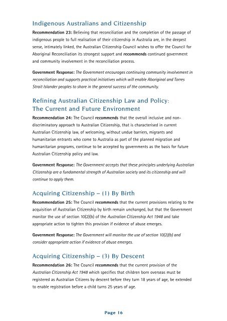 Australian Citizenship... A Common Bond - The Southern Cross Group