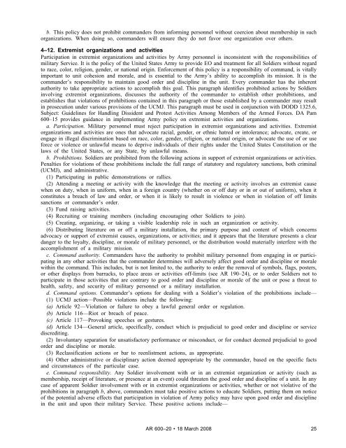 AR 600-20, Army Command Policy - Army Publishing Directorate ...