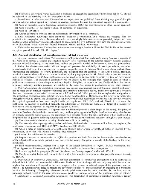 AR 600-20, Army Command Policy - Army Publishing Directorate ...