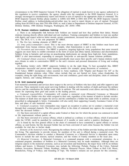 AR 600-20, Army Command Policy - Army Publishing Directorate ...