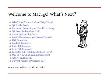 Welcome to MacTeX - TUG