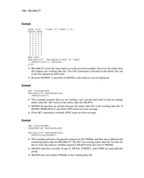 SPSS® 12.0 Command Syntax Reference