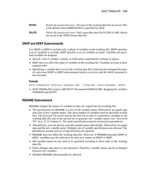 SPSS® 12.0 Command Syntax Reference