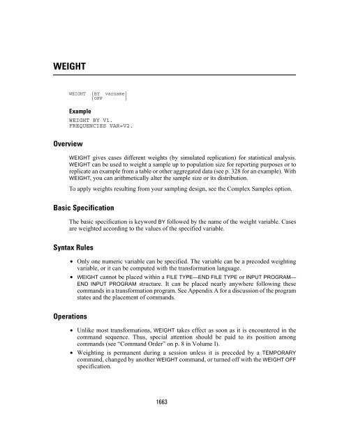 SPSS® 12.0 Command Syntax Reference