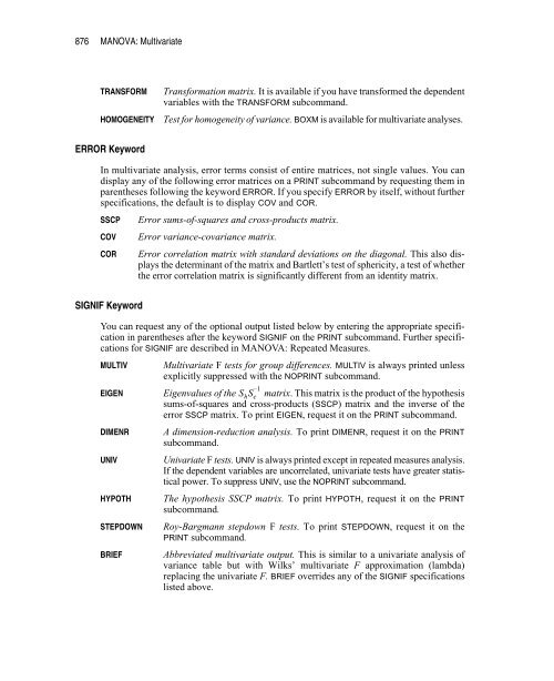 SPSS® 12.0 Command Syntax Reference