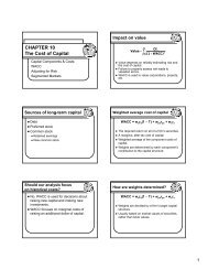 CHAPTER 10 The Cost of Capital