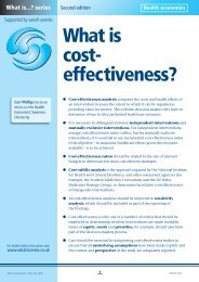 What is cost- effectiveness? - Medical Sciences Division