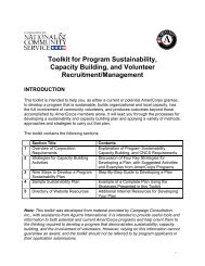 Toolkit for Program Sustainability, Capacity Building, and Volunteer ...