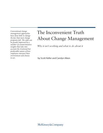 The Inconvenient Truth About Change Management - McKinsey ...