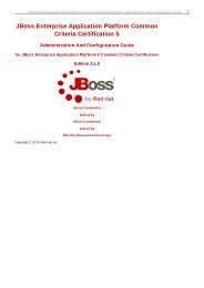 JBoss Enterprise Application Platform Common Criteria Certification ...
