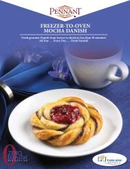 freezer-to-oven mocha danish snails freezer-to ... - Pennant Foods