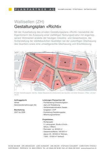 Wallisellen (ZH) Gestaltungsplan «Richti» - Planpartner AG