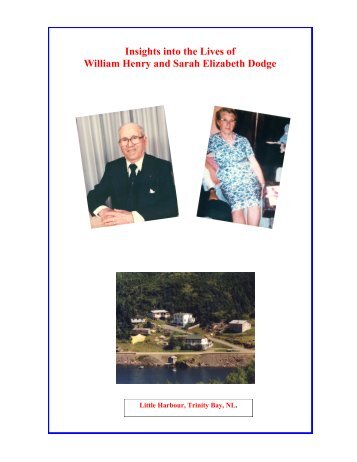 The Lives of William Henry and Sarah Elizabeth - Salvation Army ...