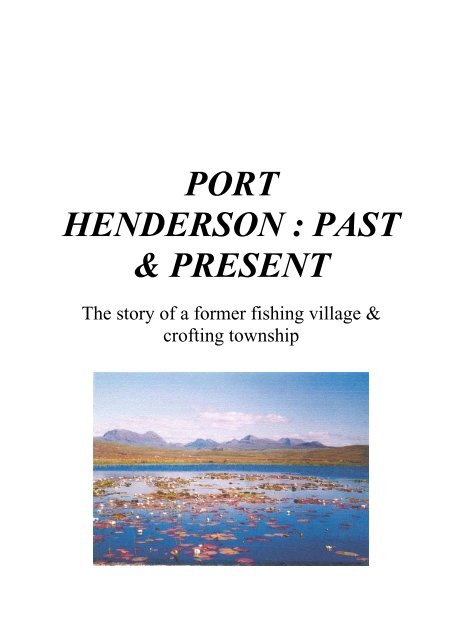 port henderson : past & present - Royal Commission on the Ancient ...