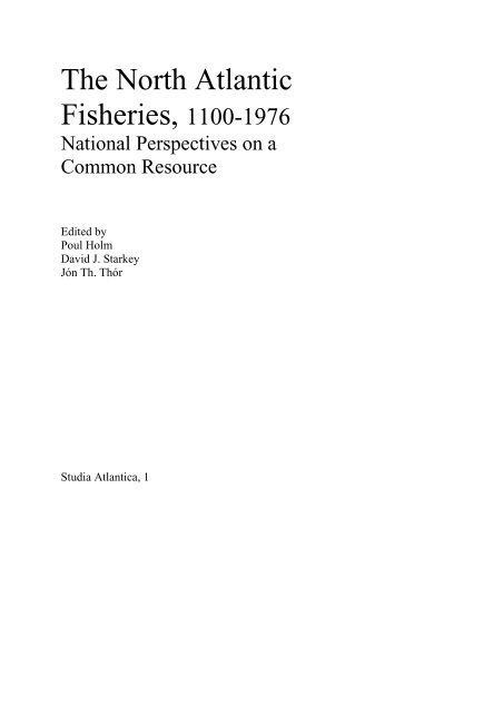 Udtale rustfri Faciliteter The North Atlantic Fisheries, 1100-1976 - University of Hull