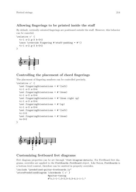 LilyPond Snippets