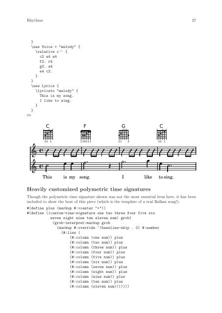 LilyPond Snippets