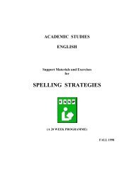 SPELLING STRATEGIES - National Adult Literacy Database