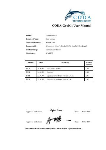 CODA-GeoKit User Manual