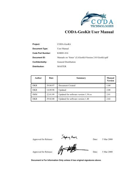 CODA-GeoKit User Manual