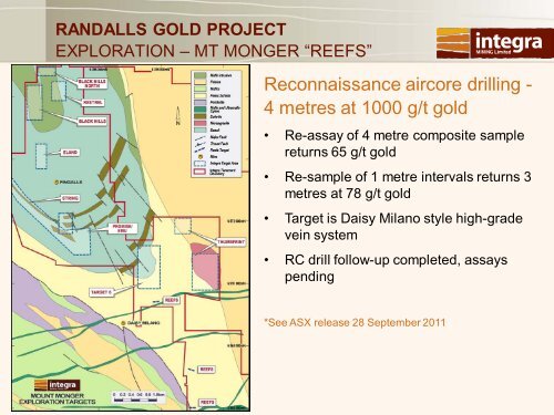 RANDALLS GOLD PROJECT PRODUCTION ... - Mines and Money