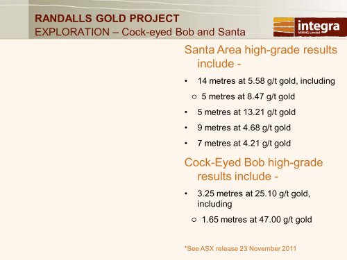 RANDALLS GOLD PROJECT PRODUCTION ... - Mines and Money