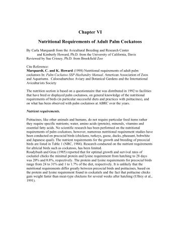 Palm Cockatoo Nutritional Requirements.pdf