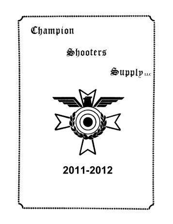 Champion Shooters Supply Catalog 2011-2012
