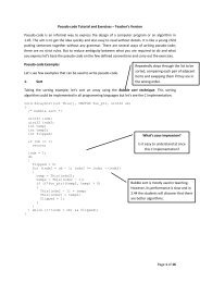 Page 1 of 16 Pseudo code Tutorial and Exercises – Teacher's ...