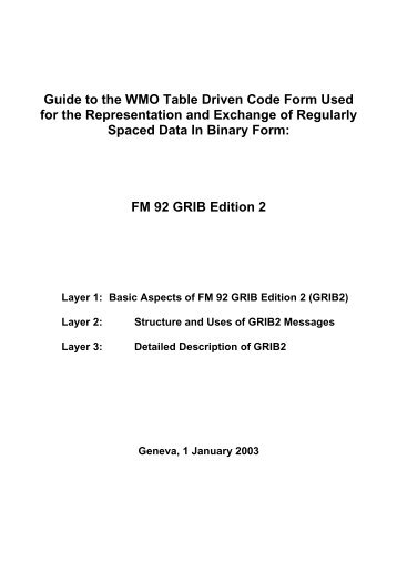 Guide to WMO Table Driven Code Forms