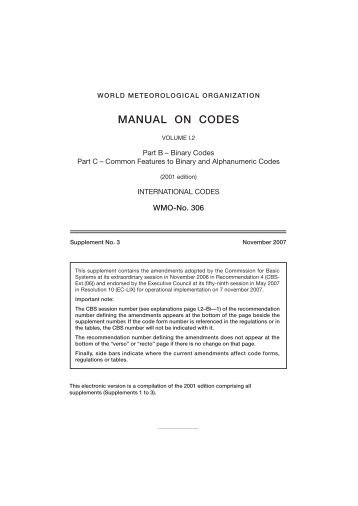 Manual on Codes - WMO