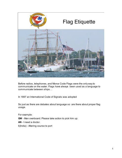 yacht club officer flag etiquette