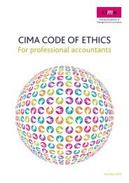 CIMA CODE OF ETHICS For Professional accountants